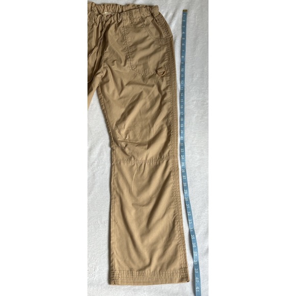 Just‎ love Women's Pants Relaxed Cargo Elastic Waist Tie Size Large Tan - Picture 7 of 10